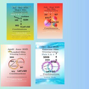 Bundle of 4 Lottery paperback Books 2025